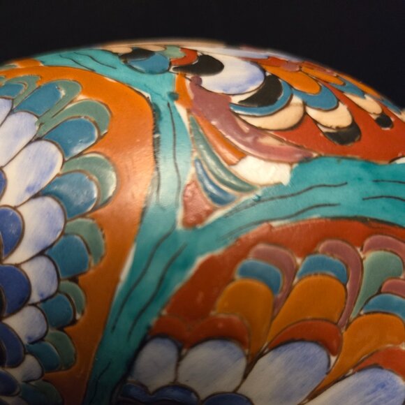 VINTAGE ASIAN HAND PAINTED PORCELAIN CAT - Picture 7 of 13